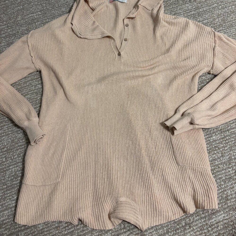 Knit oversized romper